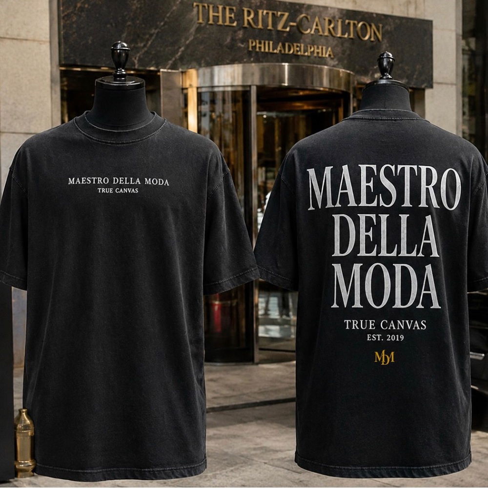 1 of 10 Maestro Della Moda Black Graphic Tee